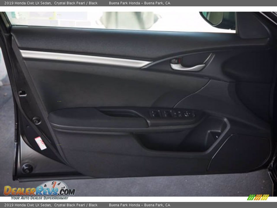 2019 Honda Civic LX Sedan Crystal Black Pearl / Black Photo #28
