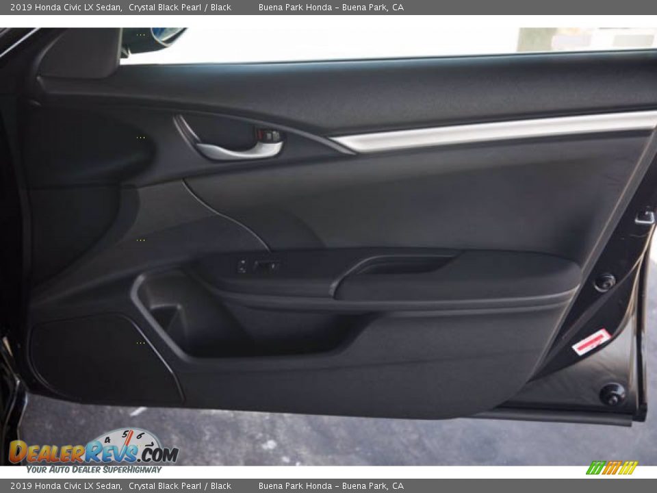 2019 Honda Civic LX Sedan Crystal Black Pearl / Black Photo #32