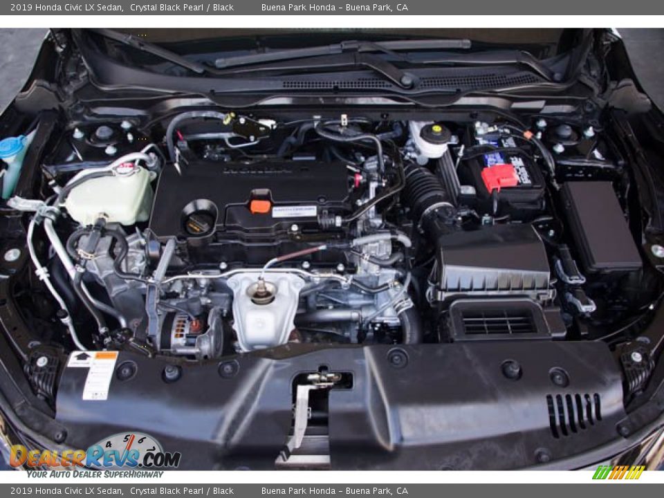 2019 Honda Civic LX Sedan Crystal Black Pearl / Black Photo #33