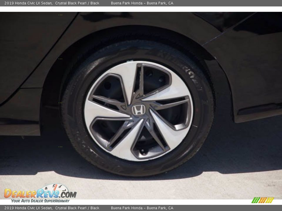 2019 Honda Civic LX Sedan Crystal Black Pearl / Black Photo #36