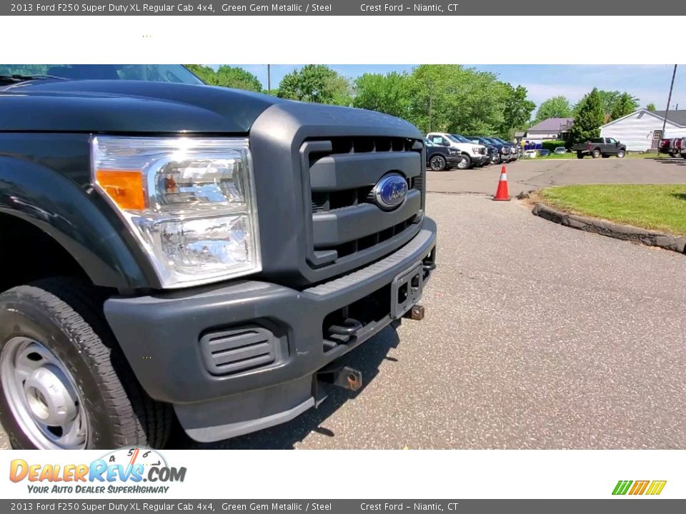 2013 Ford F250 Super Duty XL Regular Cab 4x4 Green Gem Metallic / Steel Photo #23