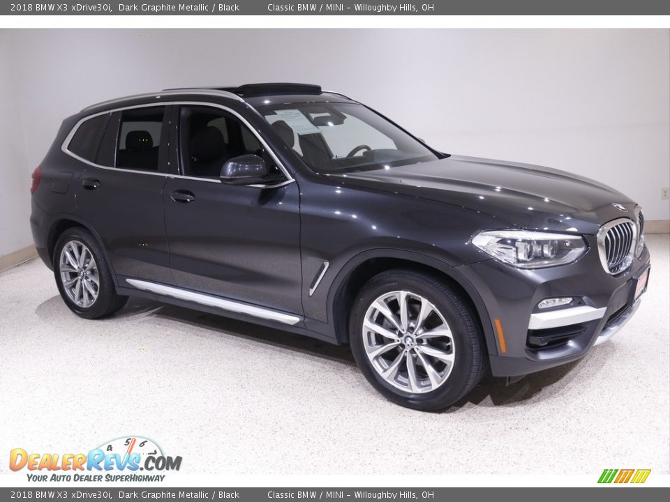 2018 BMW X3 xDrive30i Dark Graphite Metallic / Black Photo #1