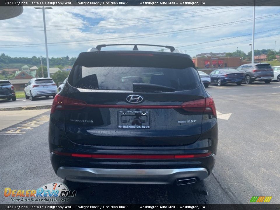 2021 Hyundai Santa Fe Calligraphy AWD Twilight Black / Obsidian Black Photo #3