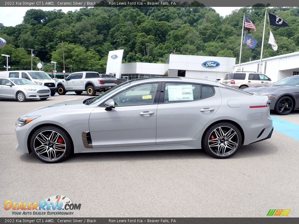 Ceramic Silver 2022 Kia Stinger GT1 AWD Photo #6