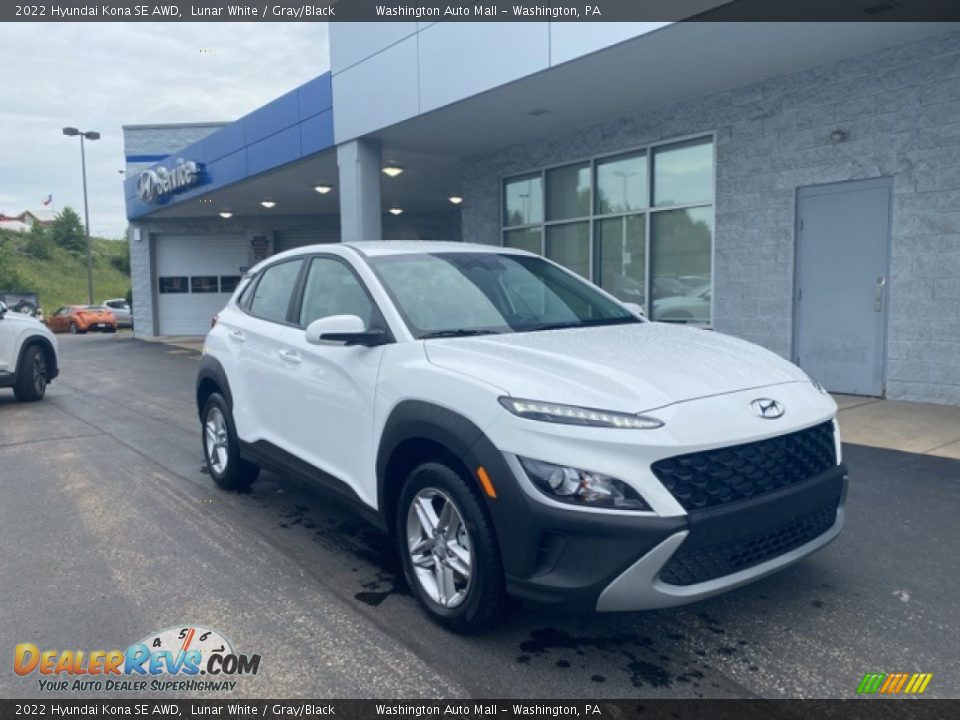 2022 Hyundai Kona SE AWD Lunar White / Gray/Black Photo #1