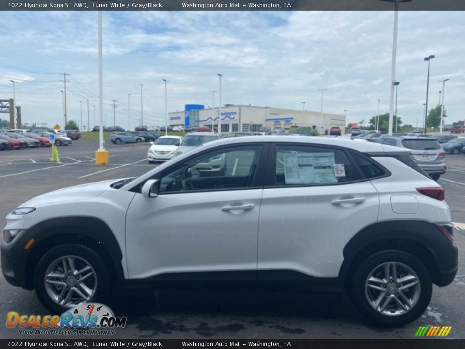 2022 Hyundai Kona SE AWD Lunar White / Gray/Black Photo #5