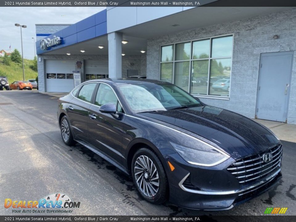 2021 Hyundai Sonata Limited Hybrid Oxford Blue / Dark Gray Photo #1