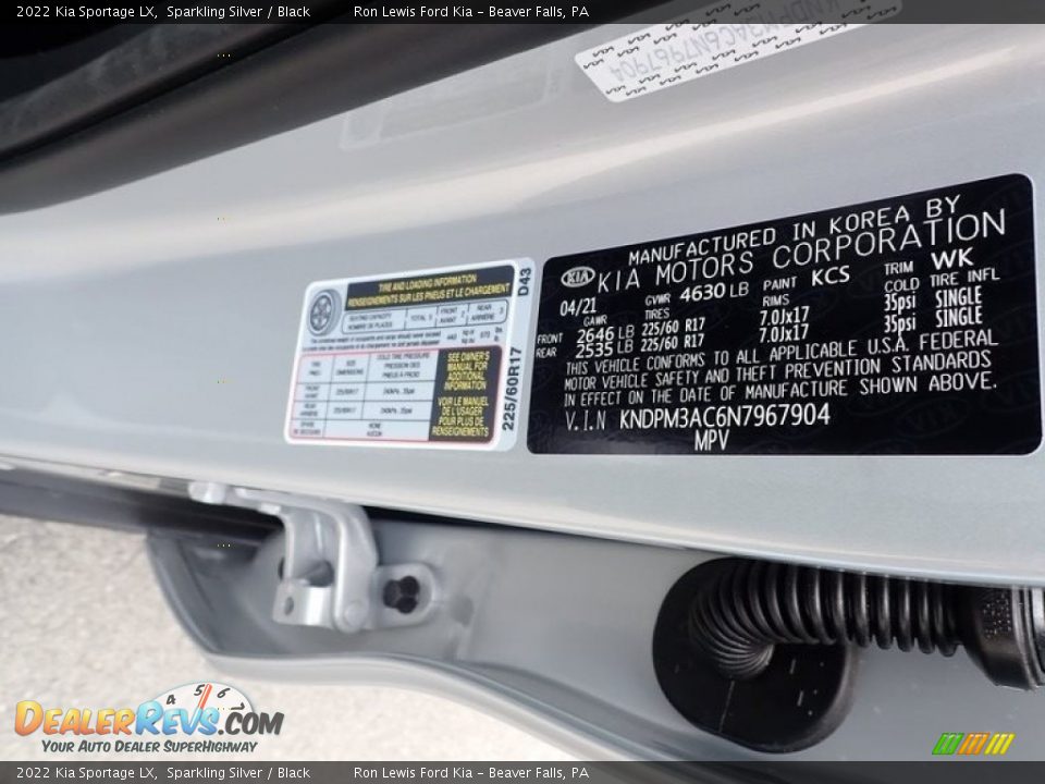 2022 Kia Sportage LX Sparkling Silver / Black Photo #16