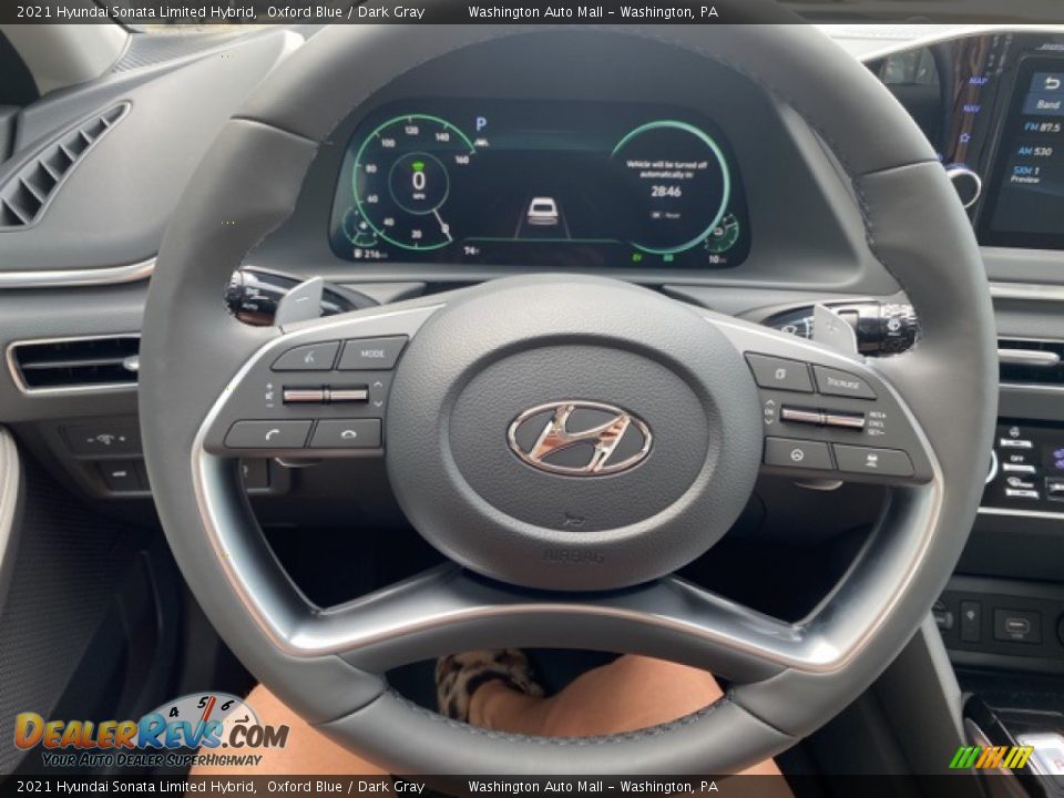 2021 Hyundai Sonata Limited Hybrid Oxford Blue / Dark Gray Photo #11