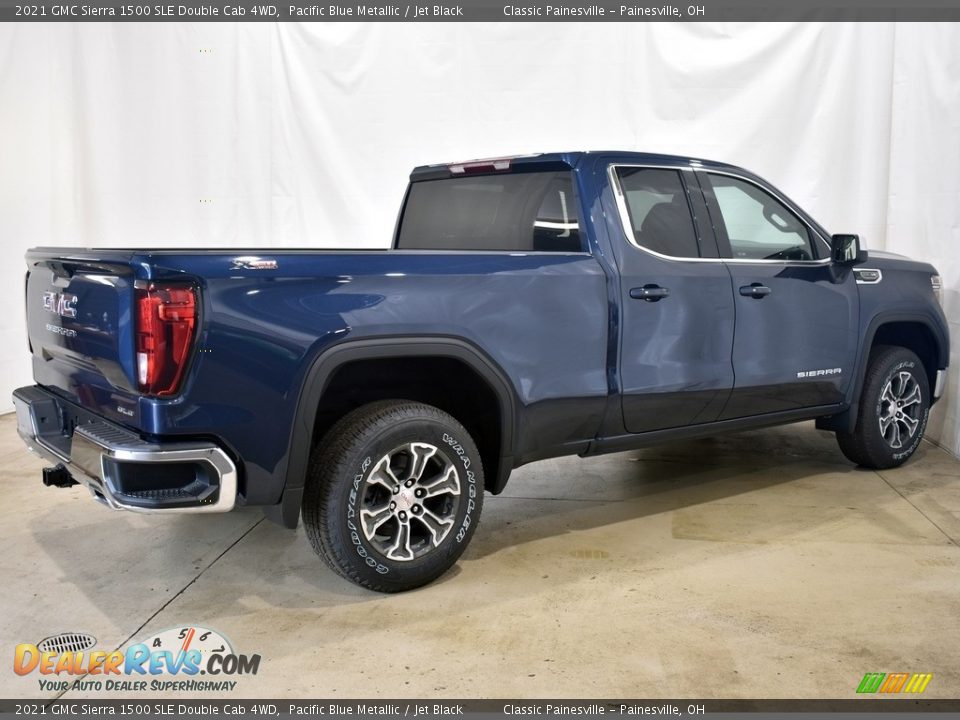 2021 GMC Sierra 1500 SLE Double Cab 4WD Pacific Blue Metallic / Jet Black Photo #2