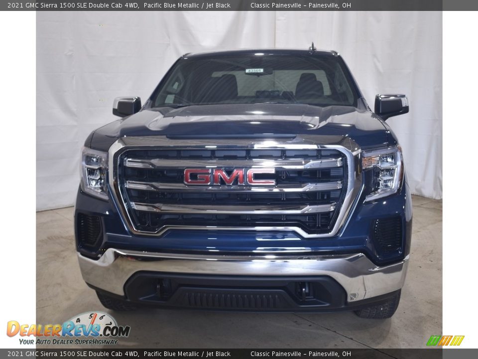 2021 GMC Sierra 1500 SLE Double Cab 4WD Pacific Blue Metallic / Jet Black Photo #4