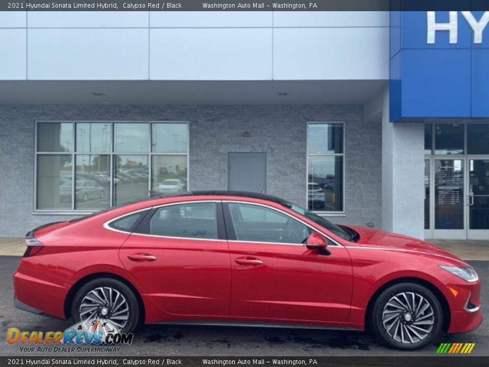 2021 Hyundai Sonata Limited Hybrid Calypso Red / Black Photo #2