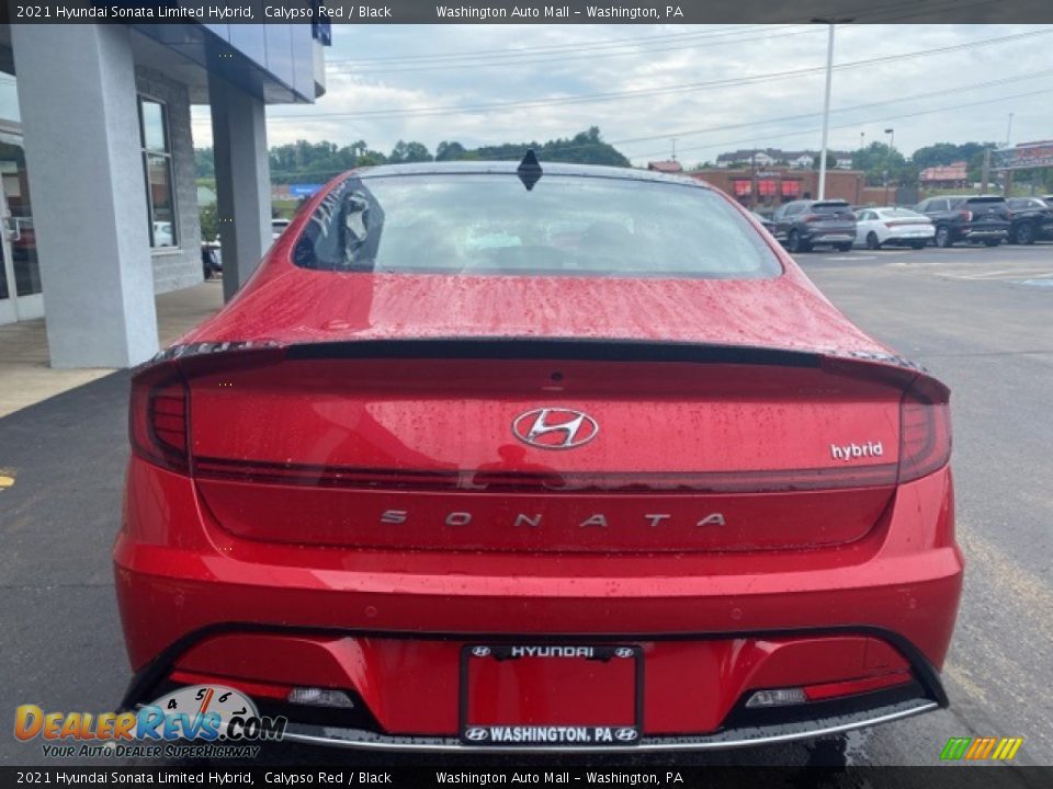 2021 Hyundai Sonata Limited Hybrid Calypso Red / Black Photo #3