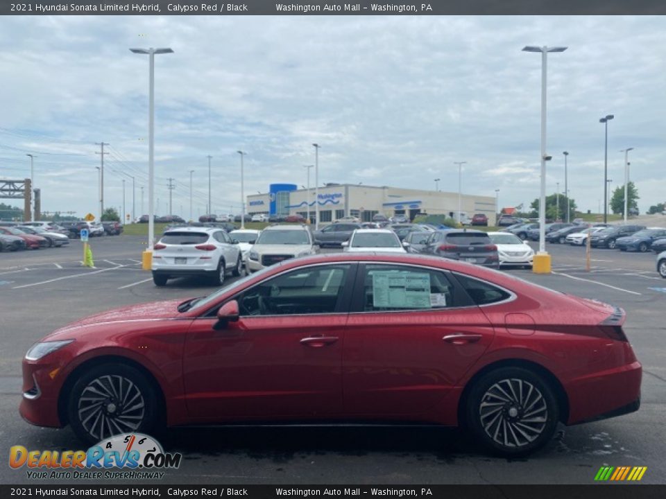 2021 Hyundai Sonata Limited Hybrid Calypso Red / Black Photo #4