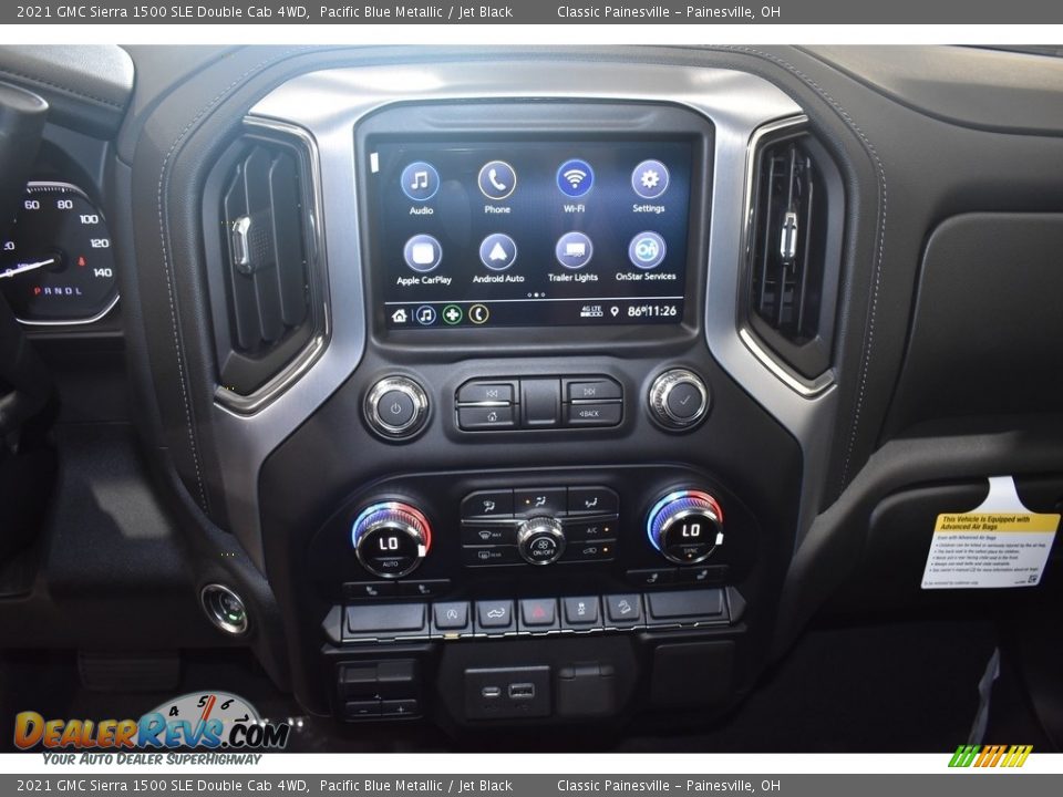 2021 GMC Sierra 1500 SLE Double Cab 4WD Pacific Blue Metallic / Jet Black Photo #11