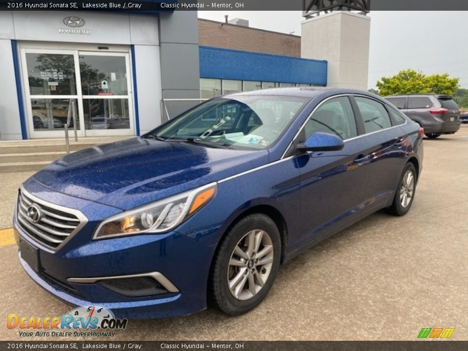 2016 Hyundai Sonata SE Lakeside Blue / Gray Photo #1