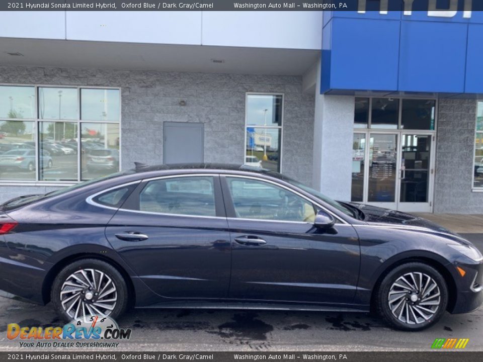 2021 Hyundai Sonata Limited Hybrid Oxford Blue / Dark Gray/Camel Photo #2