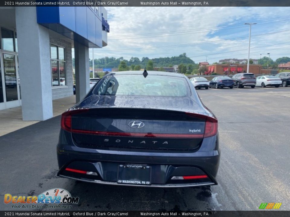 2021 Hyundai Sonata Limited Hybrid Oxford Blue / Dark Gray/Camel Photo #3