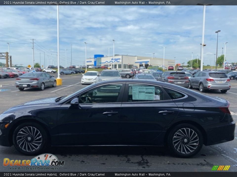 2021 Hyundai Sonata Limited Hybrid Oxford Blue / Dark Gray/Camel Photo #4