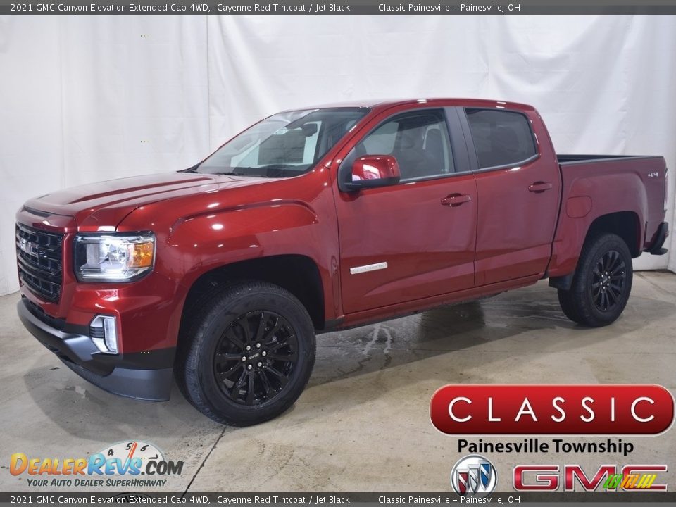 2021 GMC Canyon Elevation Extended Cab 4WD Cayenne Red Tintcoat / Jet Black Photo #1