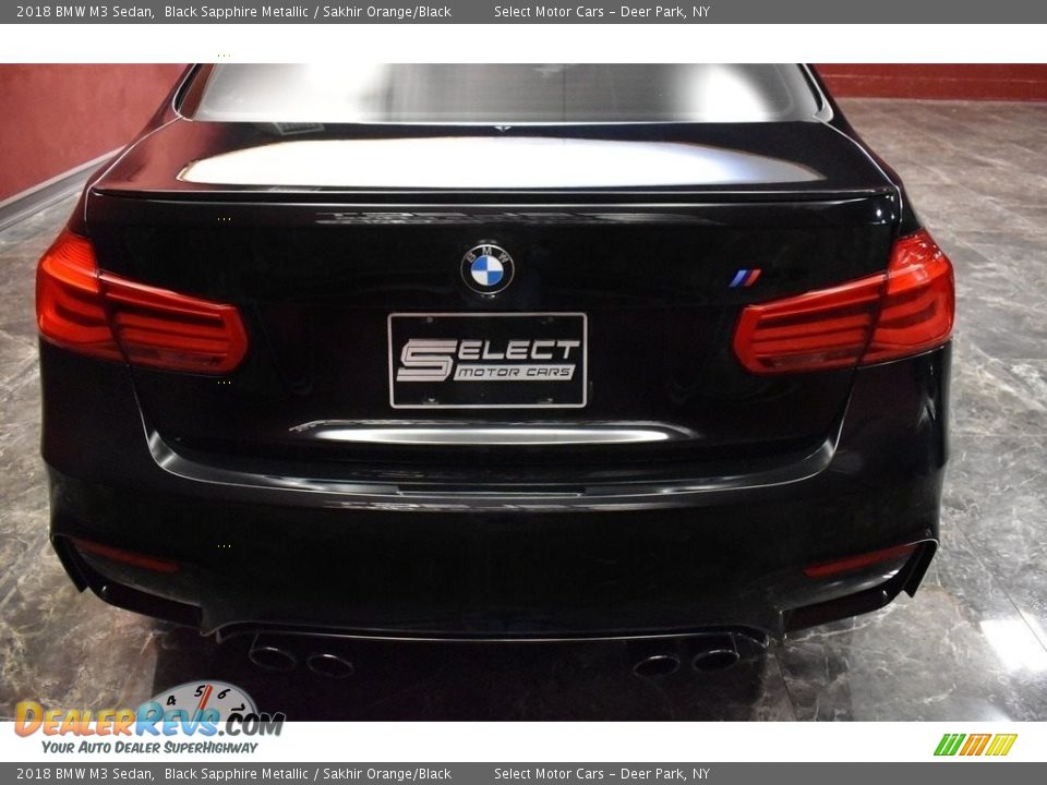 2018 BMW M3 Sedan Black Sapphire Metallic / Sakhir Orange/Black Photo #5