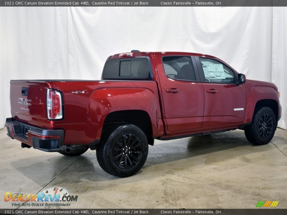 2021 GMC Canyon Elevation Extended Cab 4WD Cayenne Red Tintcoat / Jet Black Photo #2