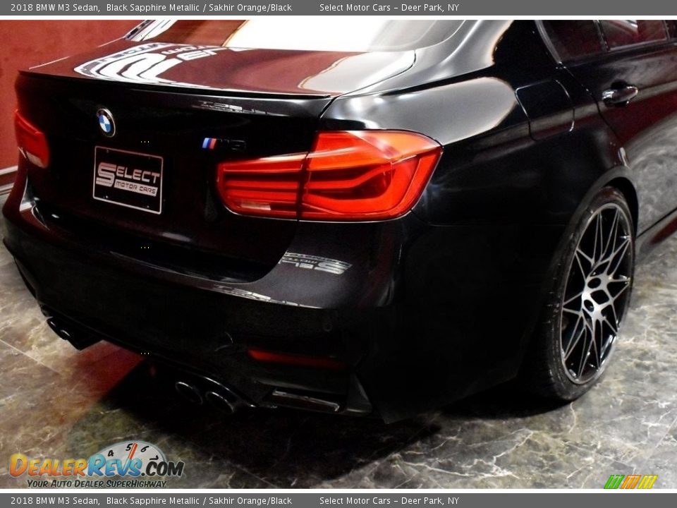 2018 BMW M3 Sedan Black Sapphire Metallic / Sakhir Orange/Black Photo #6