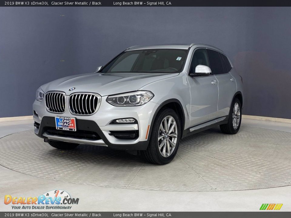 2019 BMW X3 sDrive30i Glacier Silver Metallic / Black Photo #3