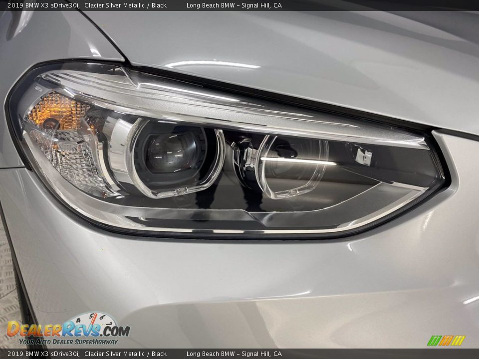 2019 BMW X3 sDrive30i Glacier Silver Metallic / Black Photo #7