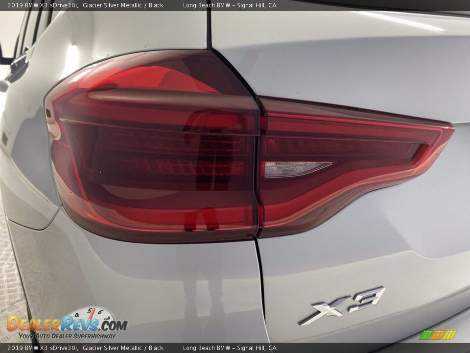 2019 BMW X3 sDrive30i Glacier Silver Metallic / Black Photo #9