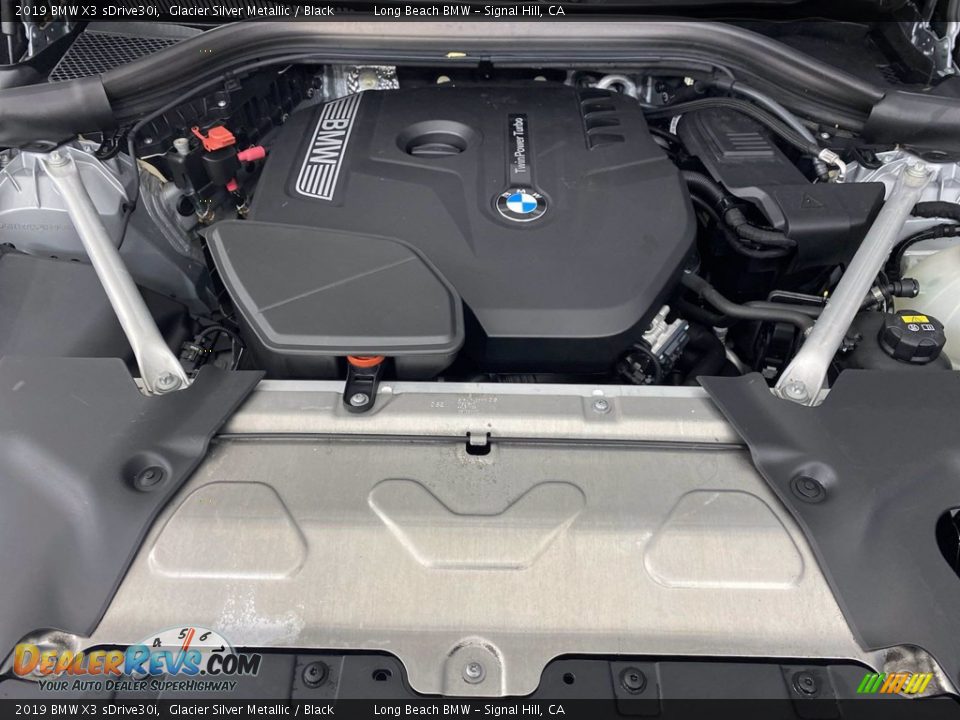 2019 BMW X3 sDrive30i Glacier Silver Metallic / Black Photo #12