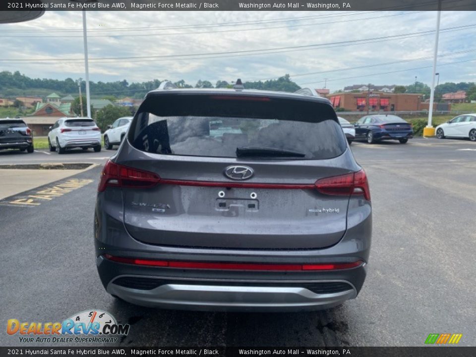 2021 Hyundai Santa Fe Hybrid Blue AWD Magnetic Force Metallic / Black Photo #3