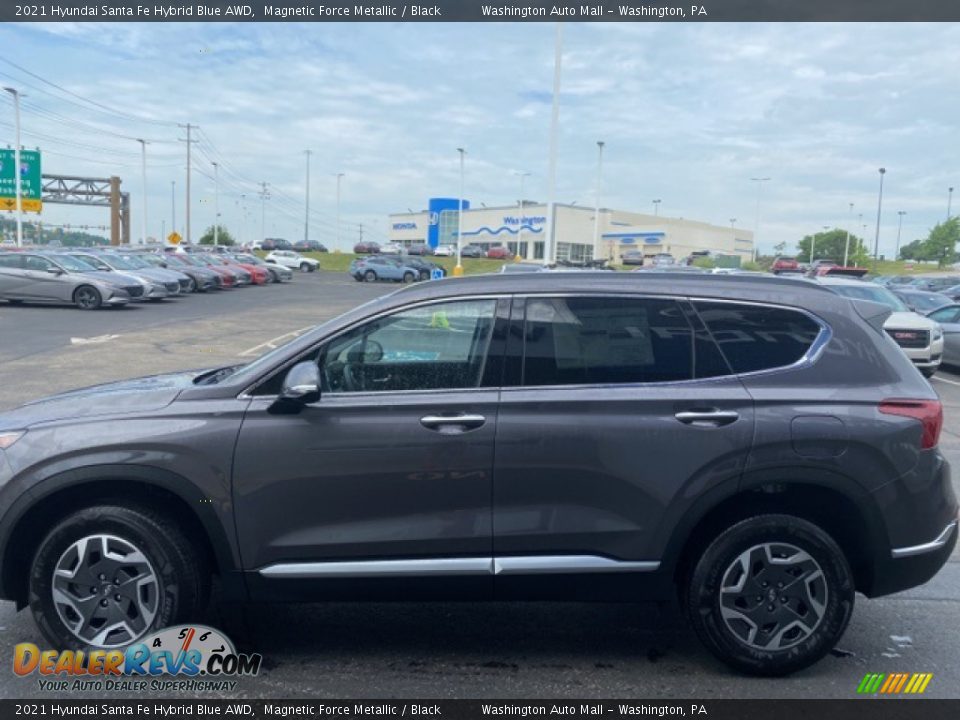 2021 Hyundai Santa Fe Hybrid Blue AWD Magnetic Force Metallic / Black Photo #4