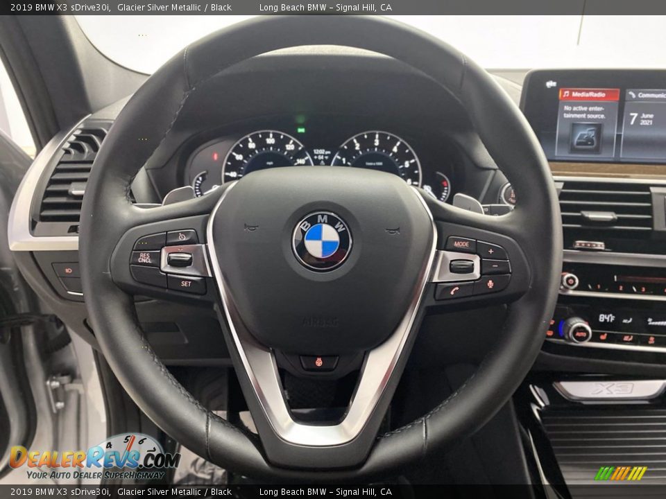 2019 BMW X3 sDrive30i Glacier Silver Metallic / Black Photo #18