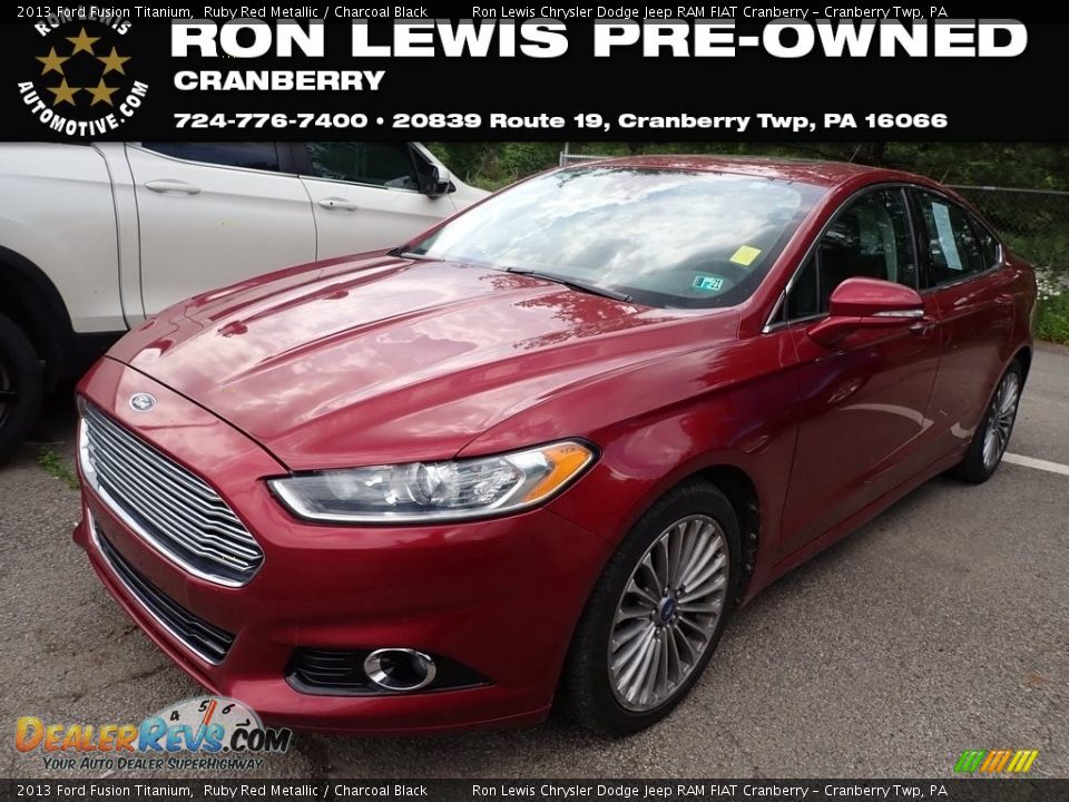 2013 Ford Fusion Titanium Ruby Red Metallic / Charcoal Black Photo #1