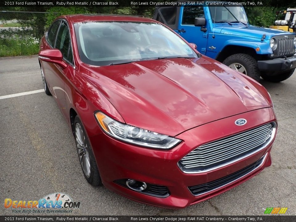 2013 Ford Fusion Titanium Ruby Red Metallic / Charcoal Black Photo #2