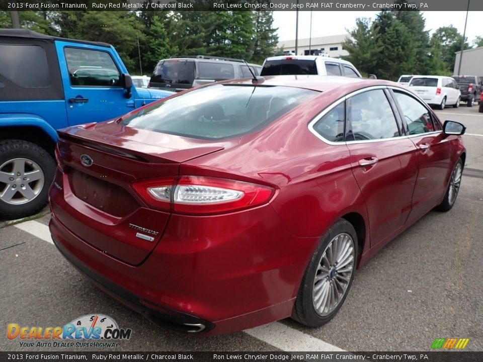 2013 Ford Fusion Titanium Ruby Red Metallic / Charcoal Black Photo #3