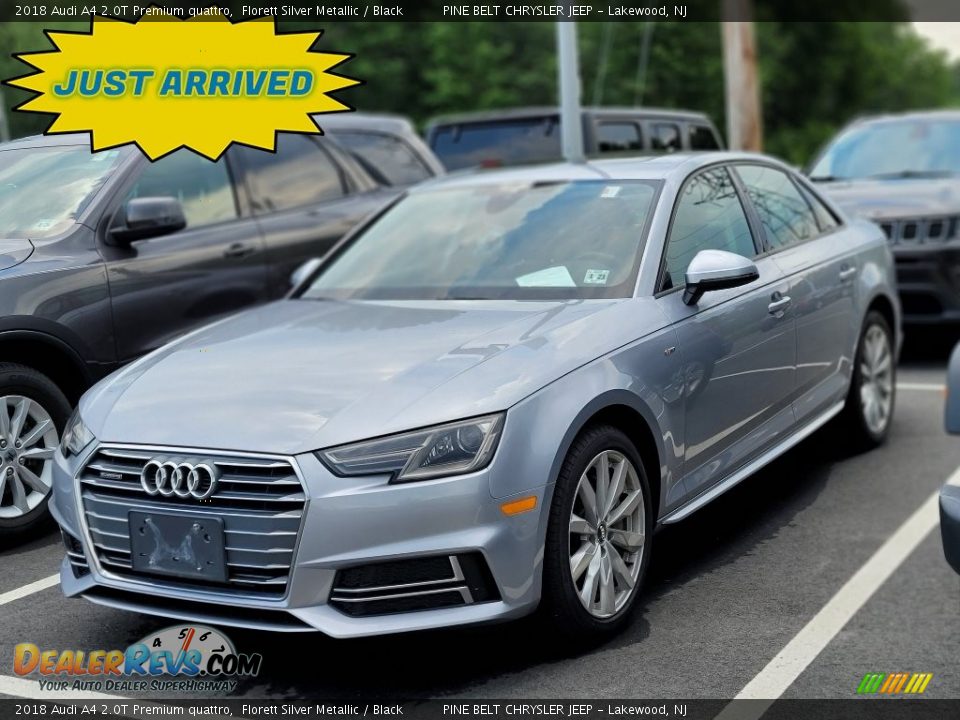 2018 Audi A4 2.0T Premium quattro Florett Silver Metallic / Black Photo #1