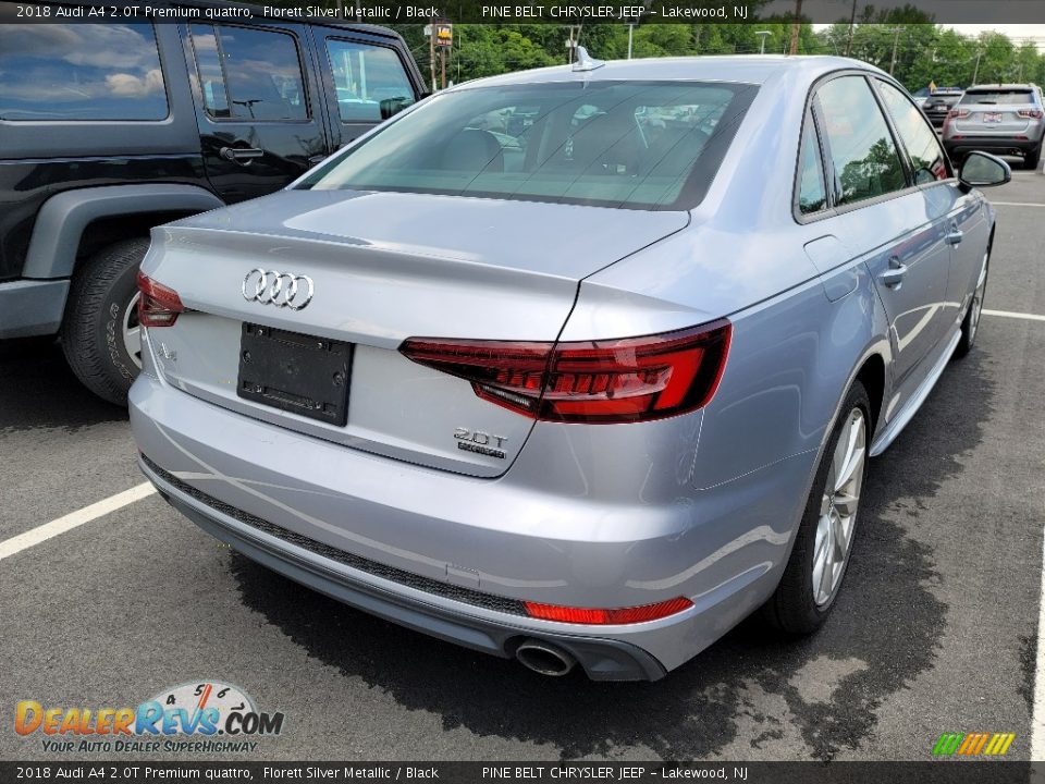 2018 Audi A4 2.0T Premium quattro Florett Silver Metallic / Black Photo #3