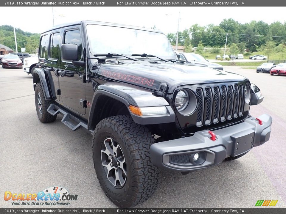 2019 Jeep Wrangler Unlimited Rubicon 4x4 Black / Black Photo #2