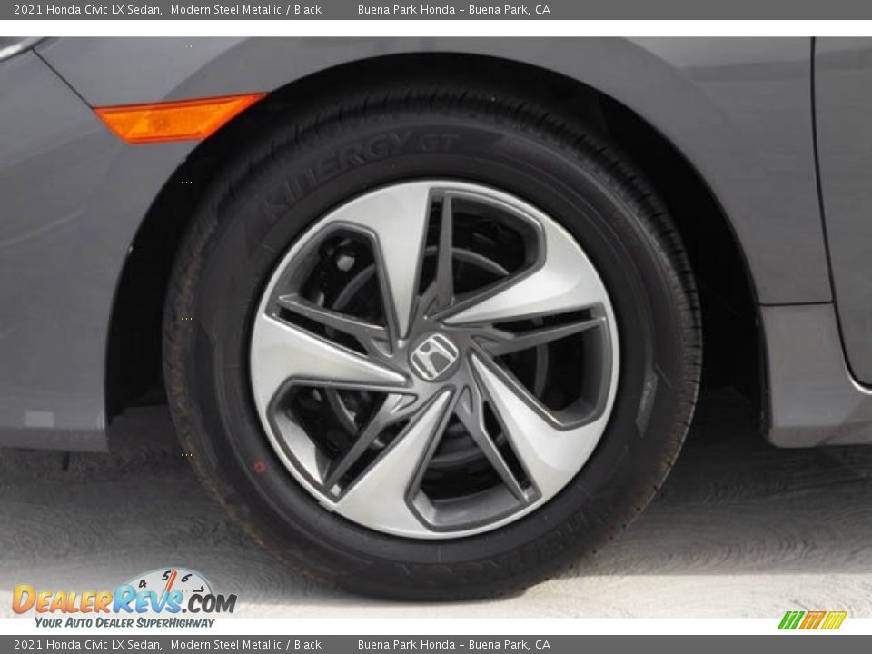 2021 Honda Civic LX Sedan Modern Steel Metallic / Black Photo #11