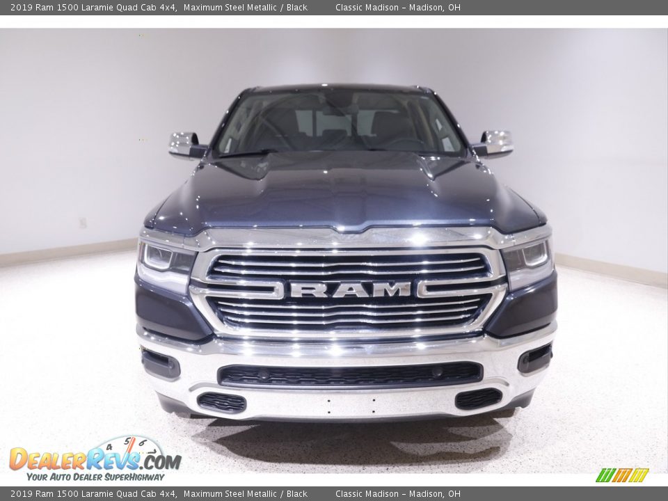 2019 Ram 1500 Laramie Quad Cab 4x4 Maximum Steel Metallic / Black Photo #2