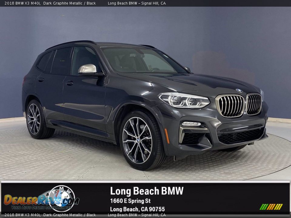 2018 BMW X3 M40i Dark Graphite Metallic / Black Photo #1