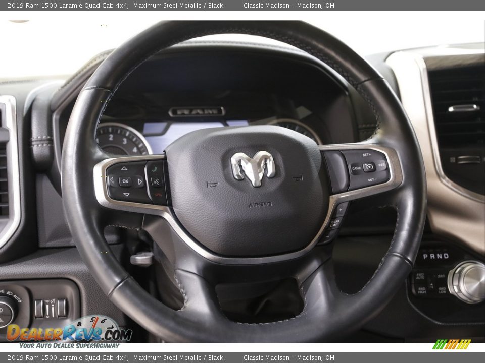 2019 Ram 1500 Laramie Quad Cab 4x4 Maximum Steel Metallic / Black Photo #6