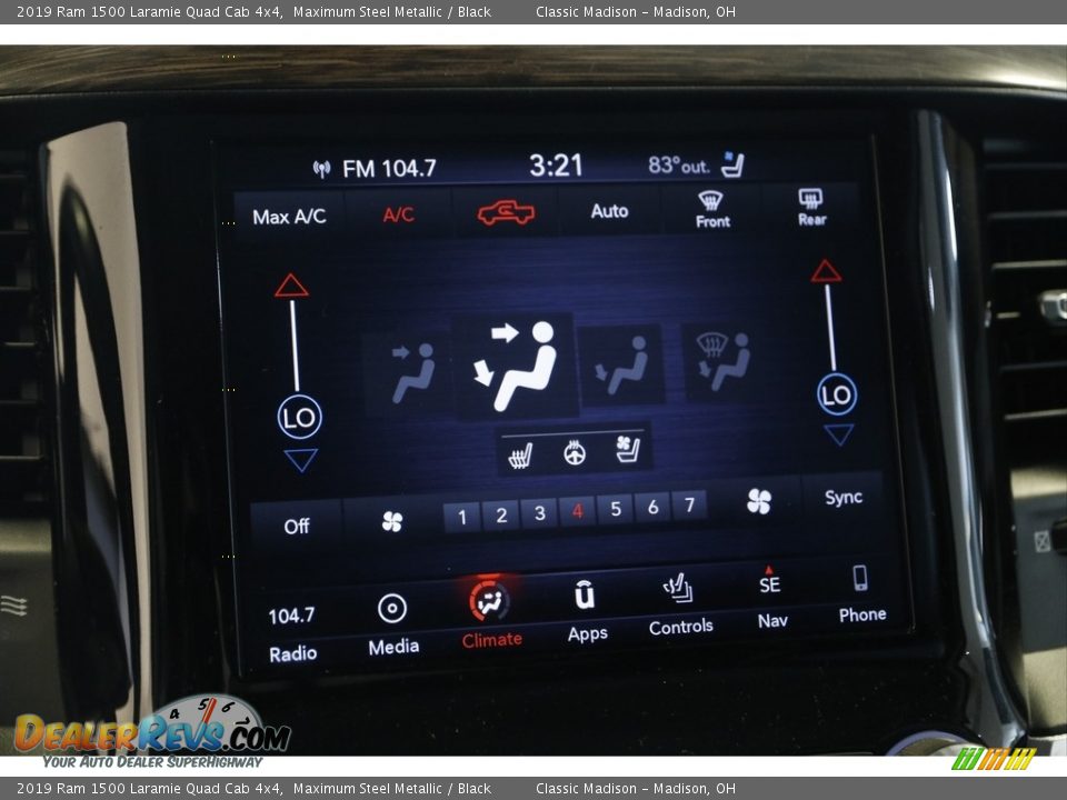 2019 Ram 1500 Laramie Quad Cab 4x4 Maximum Steel Metallic / Black Photo #10