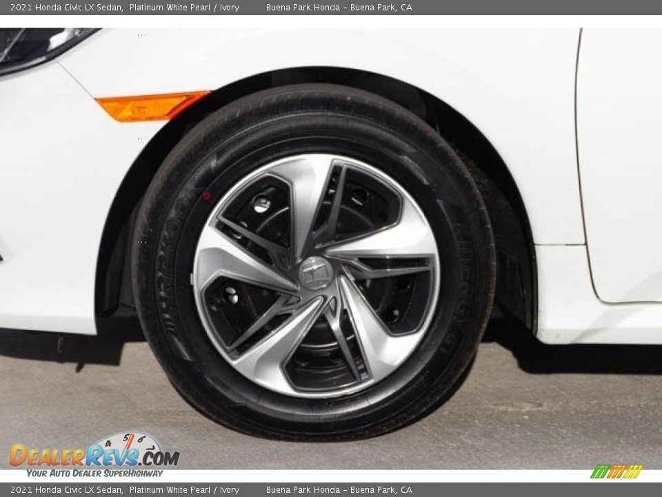 2021 Honda Civic LX Sedan Platinum White Pearl / Ivory Photo #14