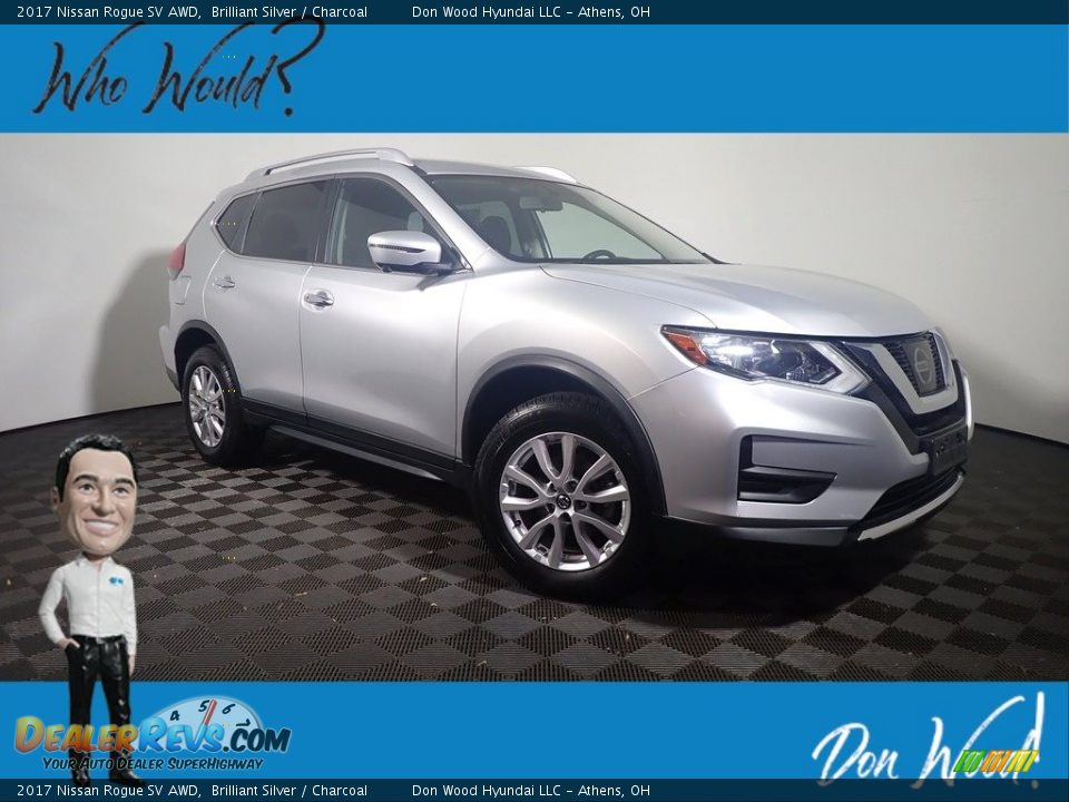 2017 Nissan Rogue SV AWD Brilliant Silver / Charcoal Photo #1