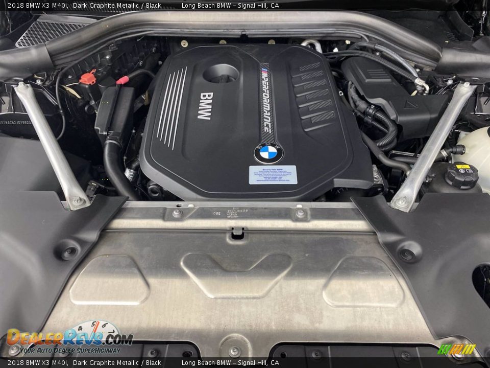 2018 BMW X3 M40i Dark Graphite Metallic / Black Photo #13