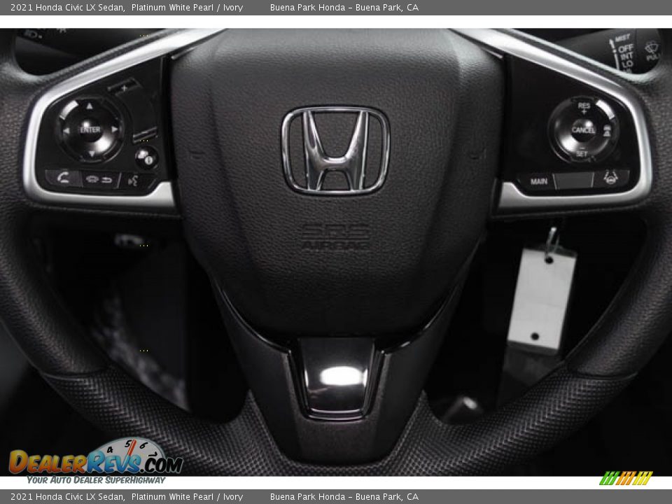 2021 Honda Civic LX Sedan Platinum White Pearl / Ivory Photo #20