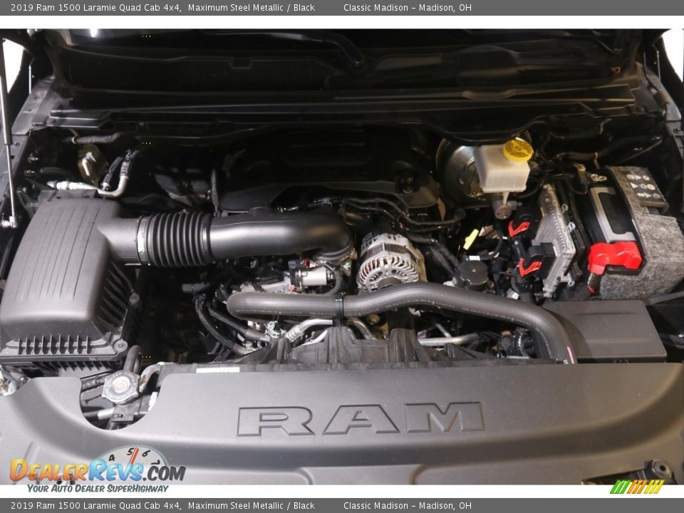 2019 Ram 1500 Laramie Quad Cab 4x4 Maximum Steel Metallic / Black Photo #21